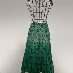 Elegant Green Lace Skirt